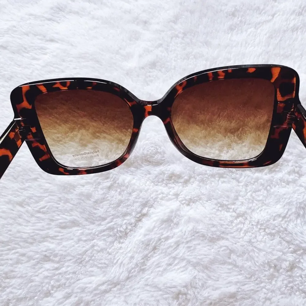 Eva Tortoise Brown Square-Framed Sunglasses